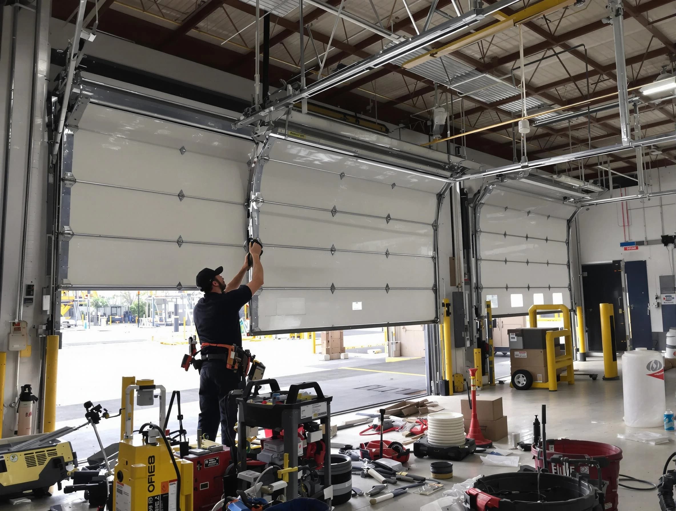 Heber Garage Door Repair technician performing commercial garage door repair in Heber