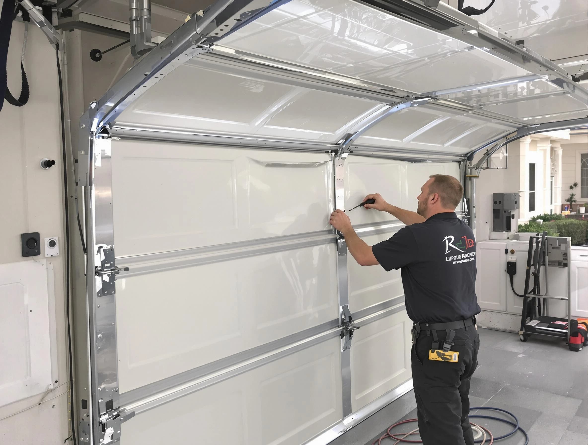 Heber Garage Door Repair professional performing panel repair in Heber