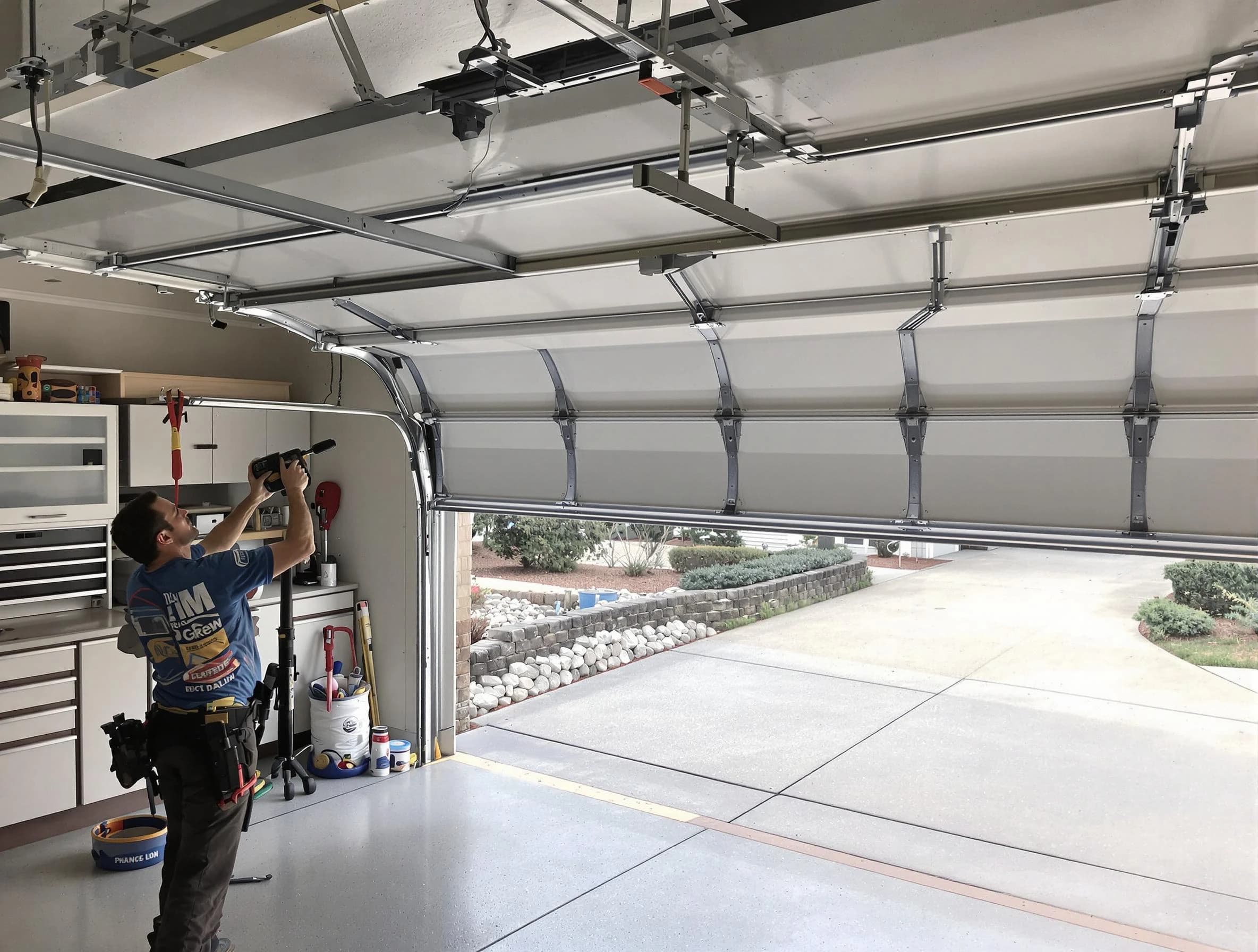 Garage door track repair service by Heber Garage Door Repair in Heber