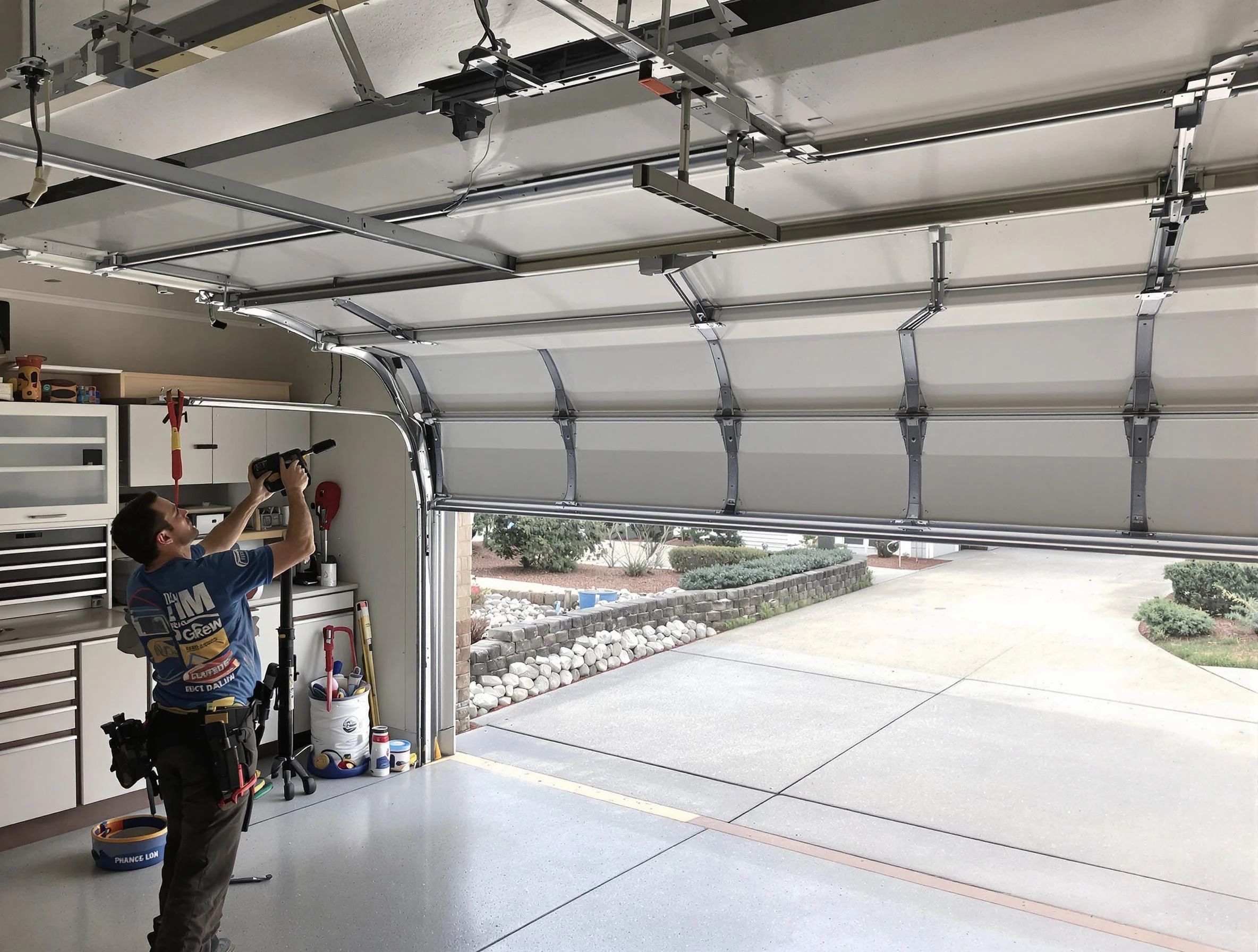 Garage door track repair service by Heber Garage Door Repair in Heber